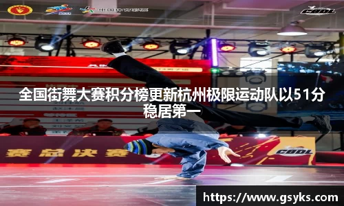 全国街舞大赛积分榜更新杭州极限运动队以51分稳居第一